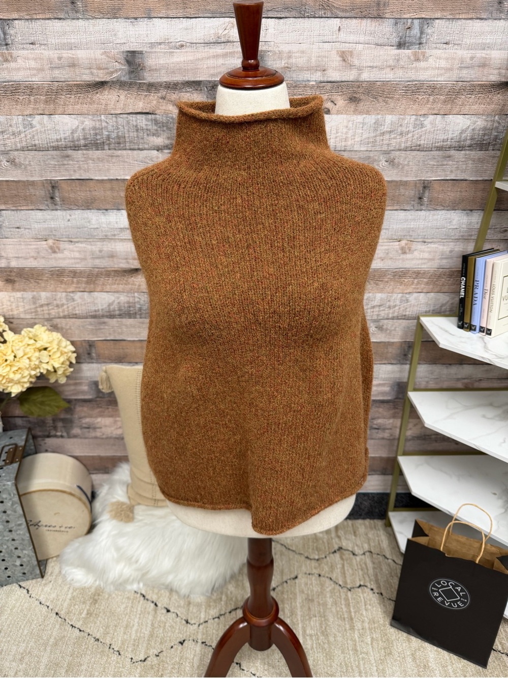 Peruvian Connection Brown Alpaca Wool Blend Capelet